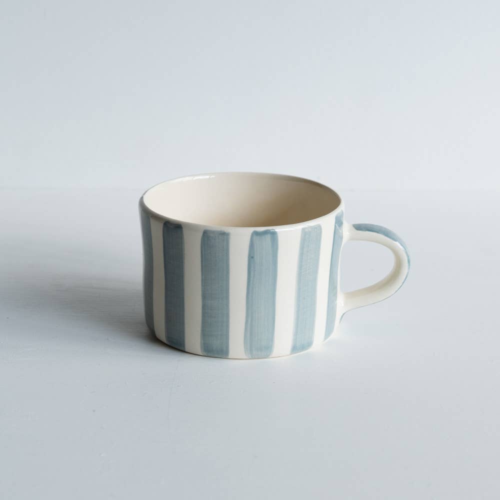 Musango - Wholesale Coffee Mug - Handmade & Painted Latte Style Musango Mugs in Candy Stripe19