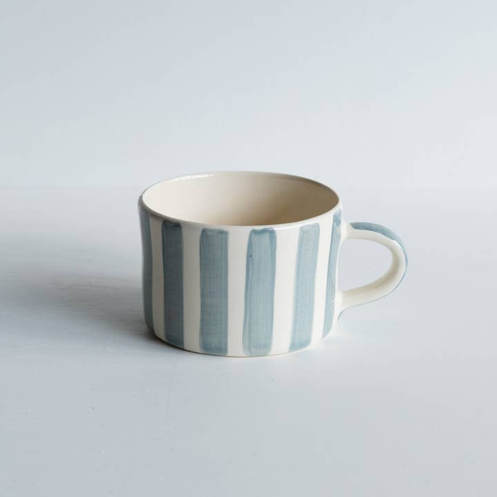 Musango - Wholesale Coffee Mug - Handmade & Painted Latte Style Musango Mugs in Candy Stripe19