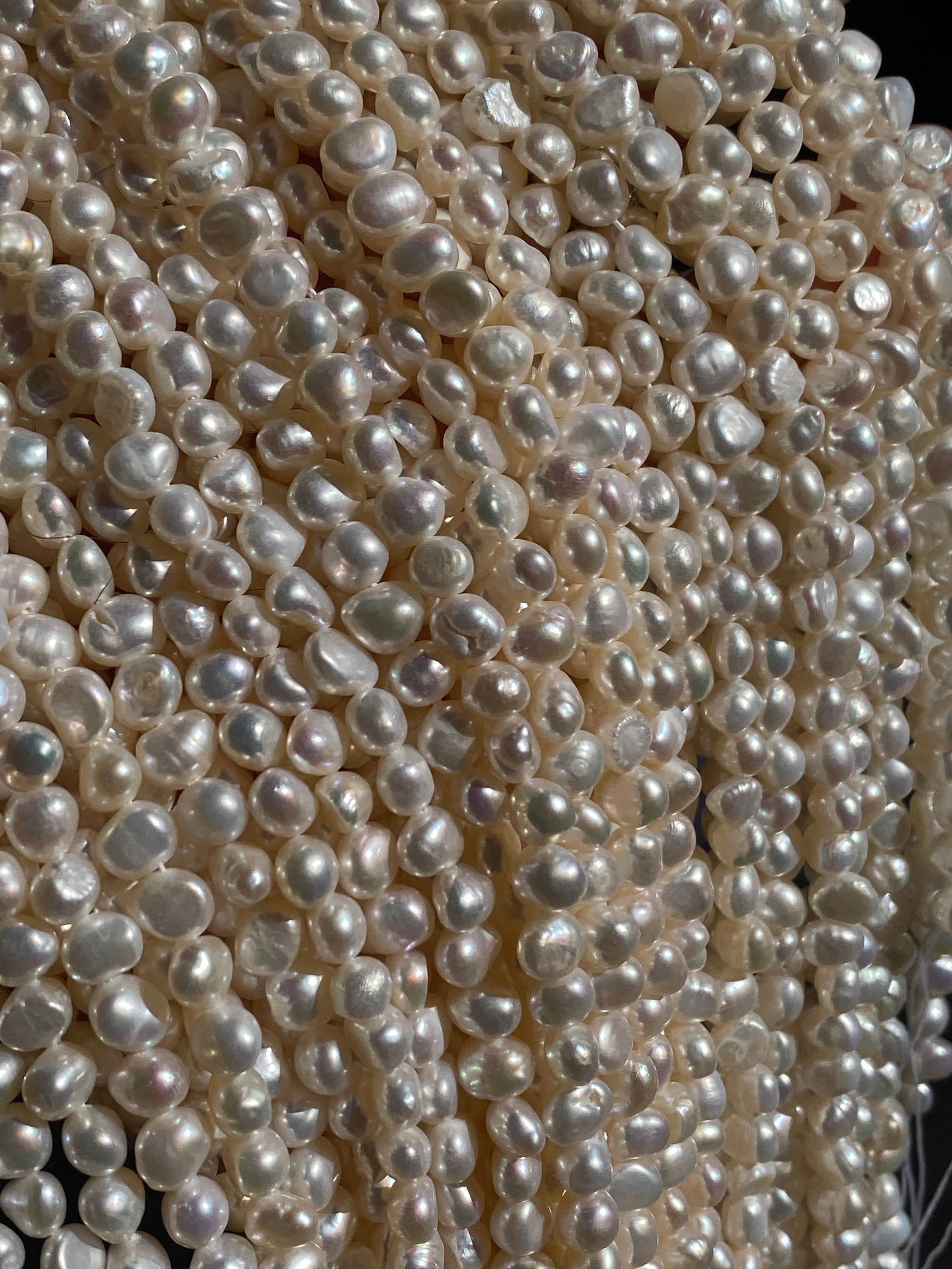 The Bead Bazaar - Wholesale Beads - Dainty 8mm Baroque Pearls, Wholesale Beads, 6mm Freshwater Pearl Beads, Beads For Jewelry Making, Gemstone Beads, Bulk Beads For Jewelry Making3