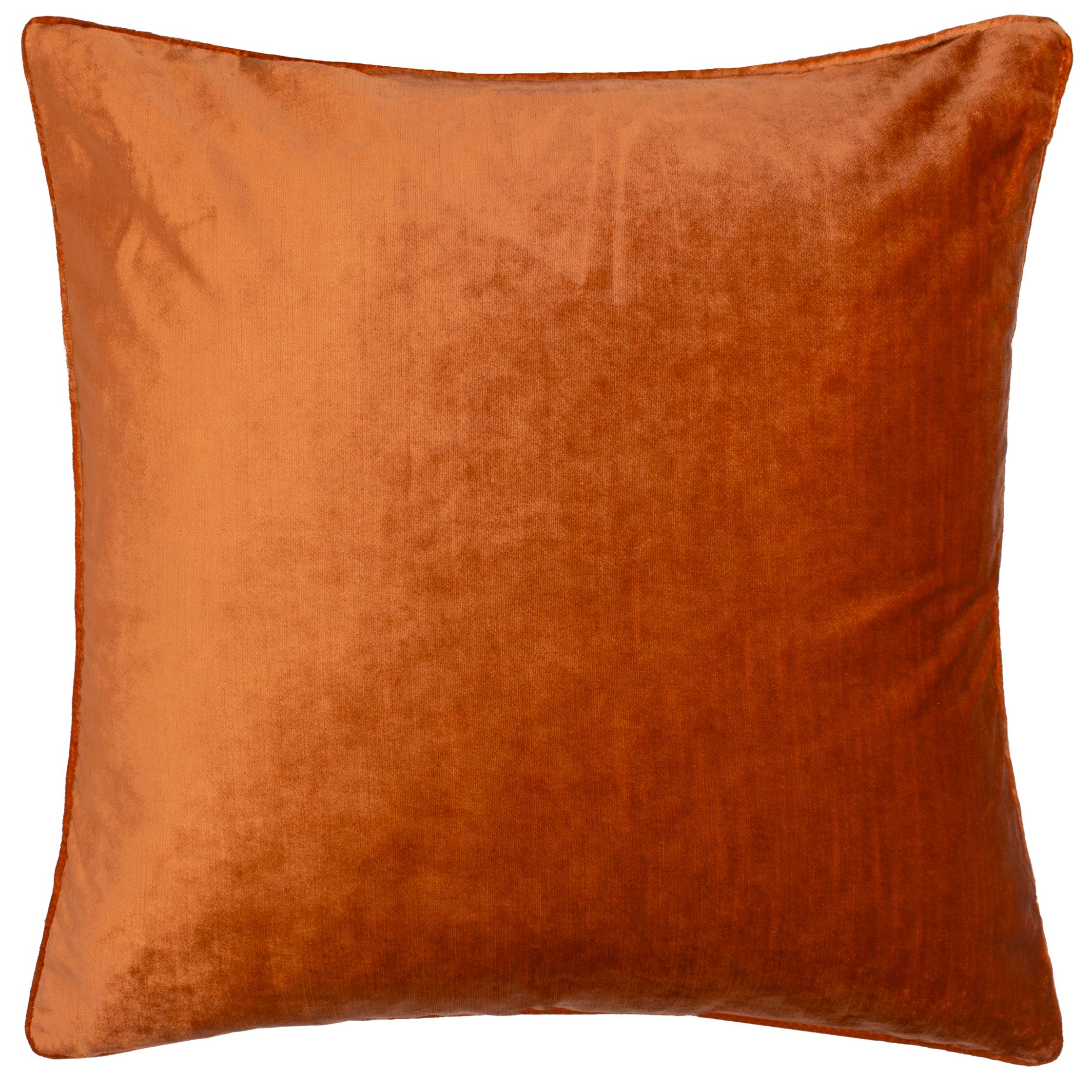 Luxe Velvet Piped Cushion Rust for wholesale on Faire1