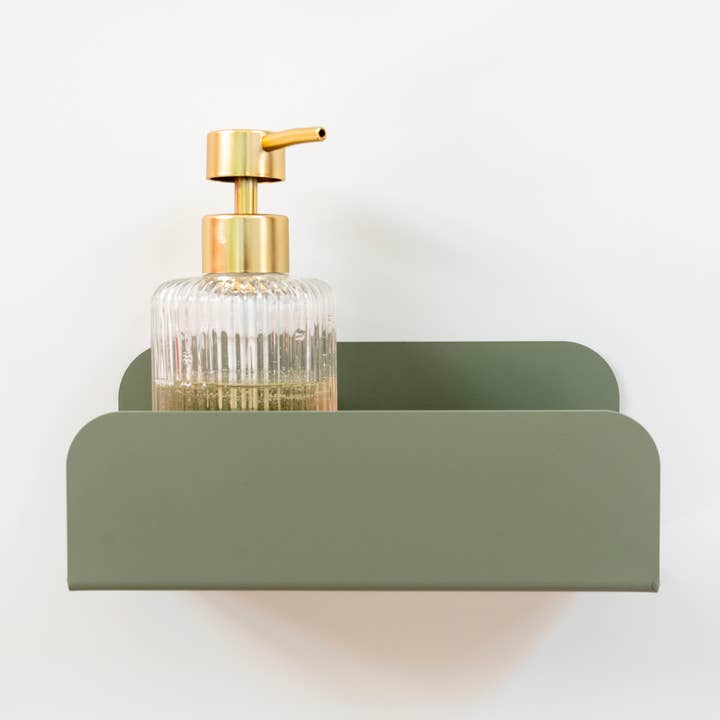 Large wall-mounted shower shelf - no drilling - Verdigris for wholesale by MAMIK