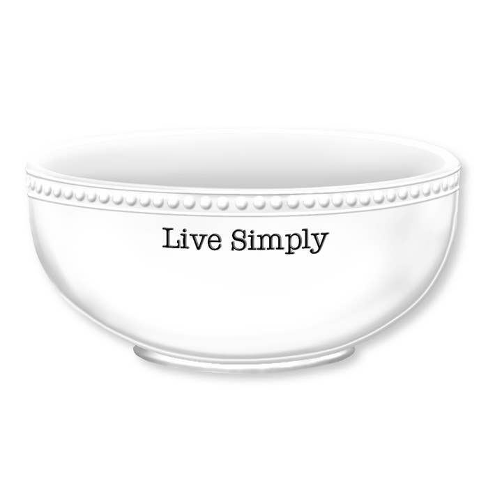 Blessings: Live Simply Mixing Bowl for wholesale by Divinity Boutique