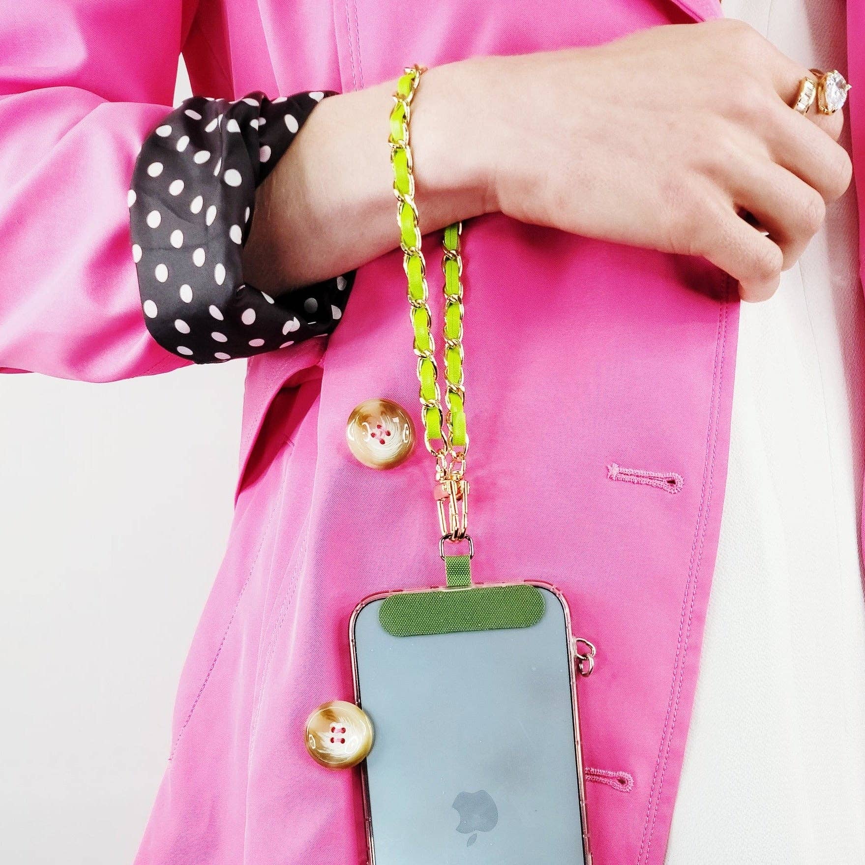 OMG Blings - Vente Sangle pour étui à téléphone - APC05 - Chaîne de téléphone courte en cuir végan*9