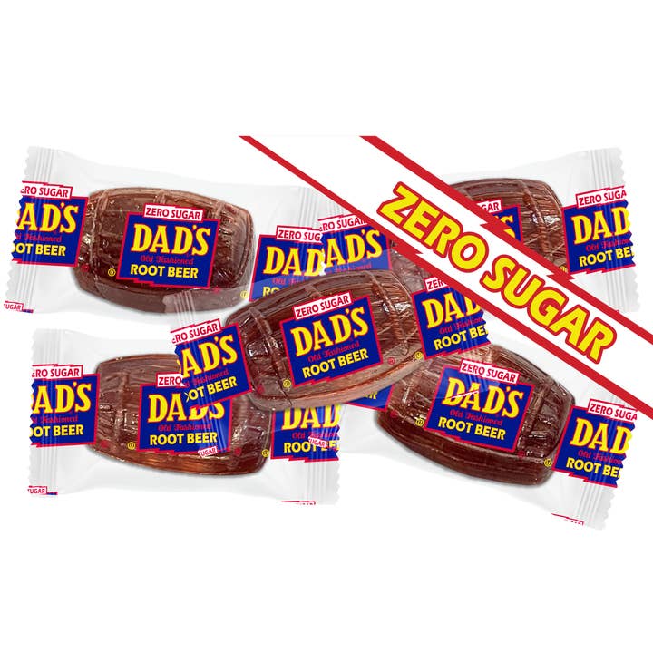 Dad's Old Fashioned Root Beer Barrels, Zero Sugar, 5lb Bulk for wholesale by Grandpa Joe's Candy Shop