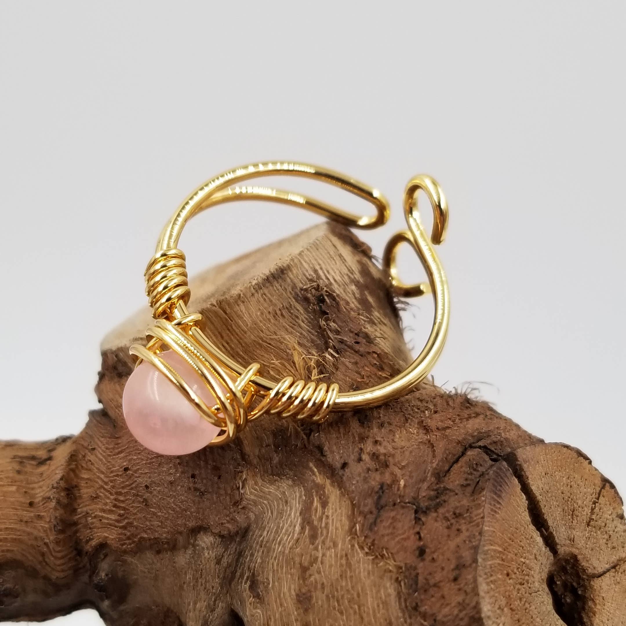 CHAKRA JEWELRY - Wholesale Single Stone/Solitaire Ring - Handmade Natural Stone Open Ring1