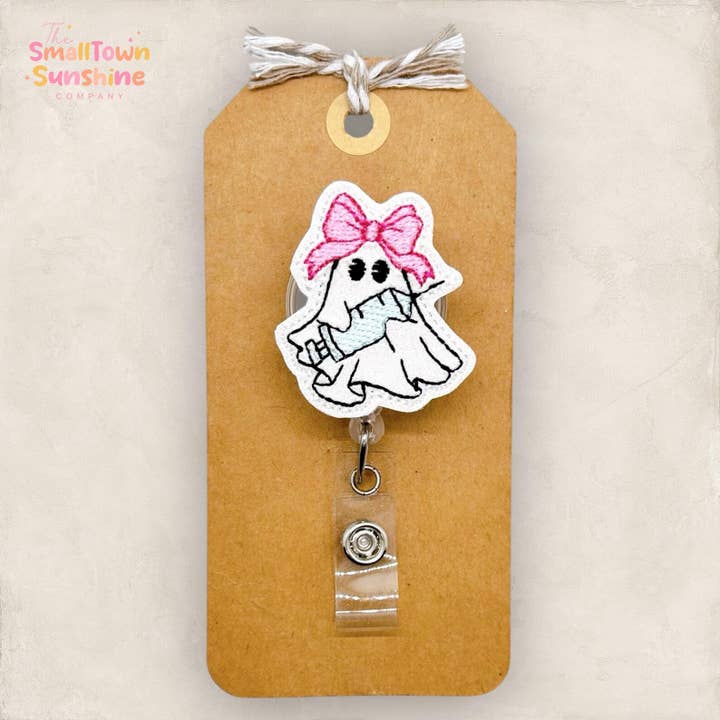 Laço Seringa Fantasma Porta-crachá por atacado de The SmallTownSunshine Company