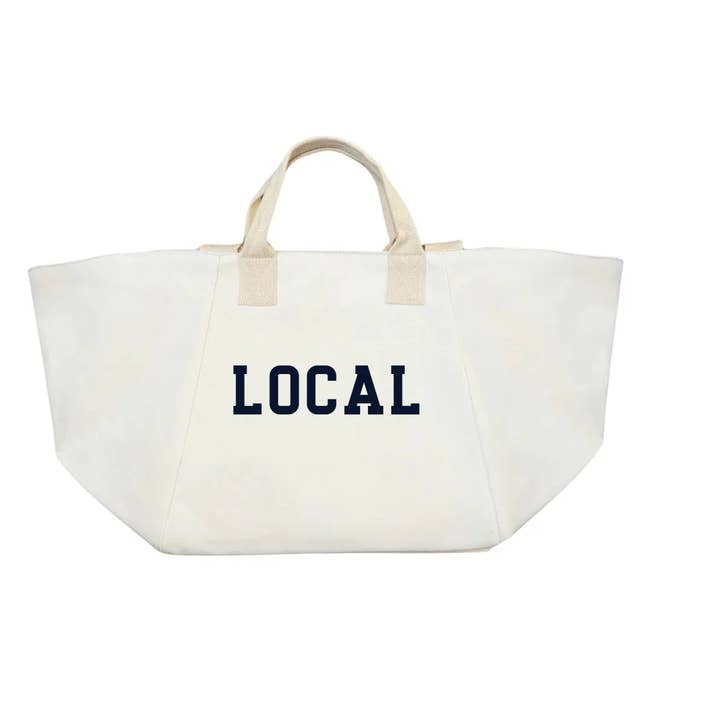 Sac Chelsea LOCAL - Naturel avec Mat Marine pour la vente par Quilted Koala