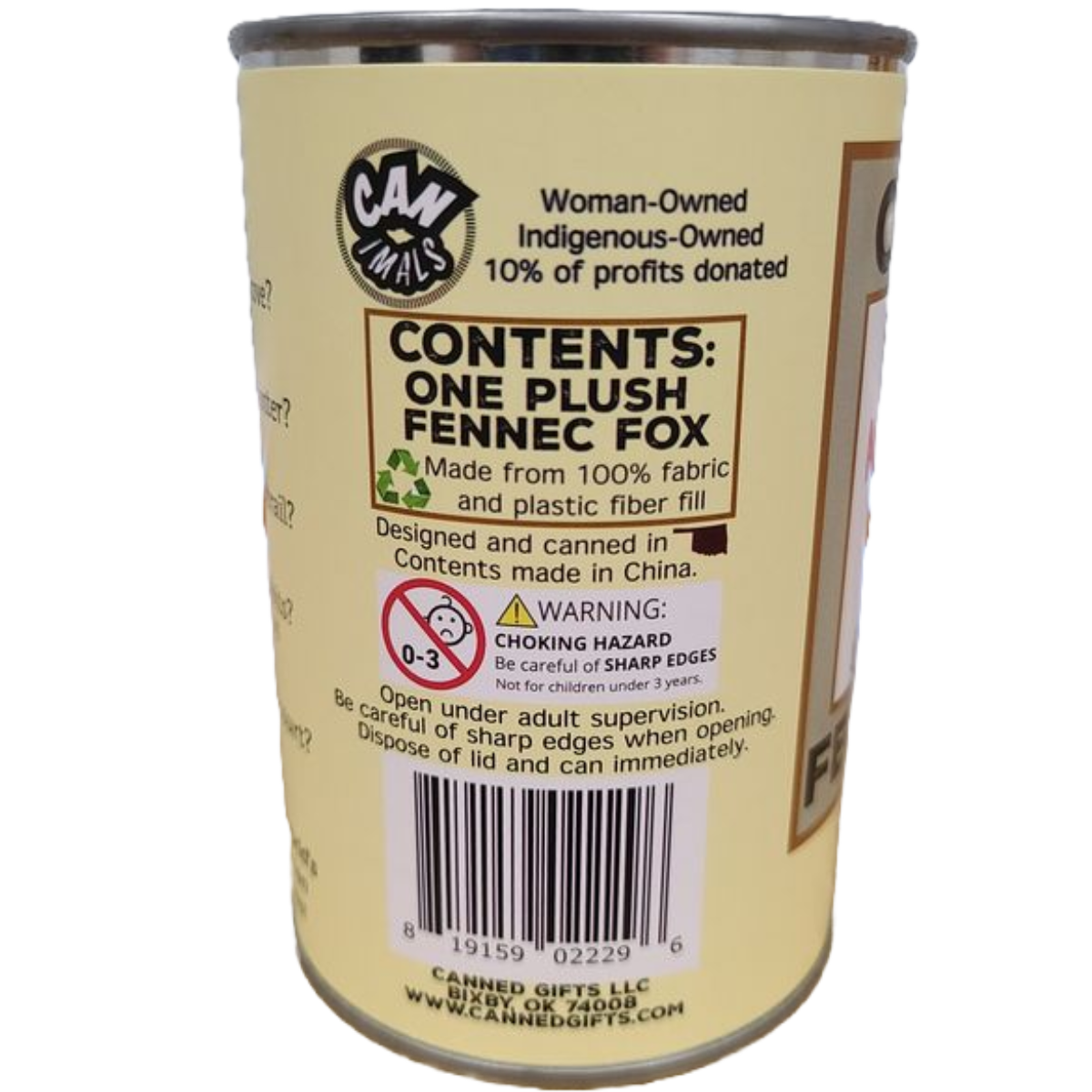 Canned Gifts - Vendita all'ingrosso Peluche - Bambini e neonati - Volpe Fennec in scatola | Peluche di peluche con scherzi | Regali5