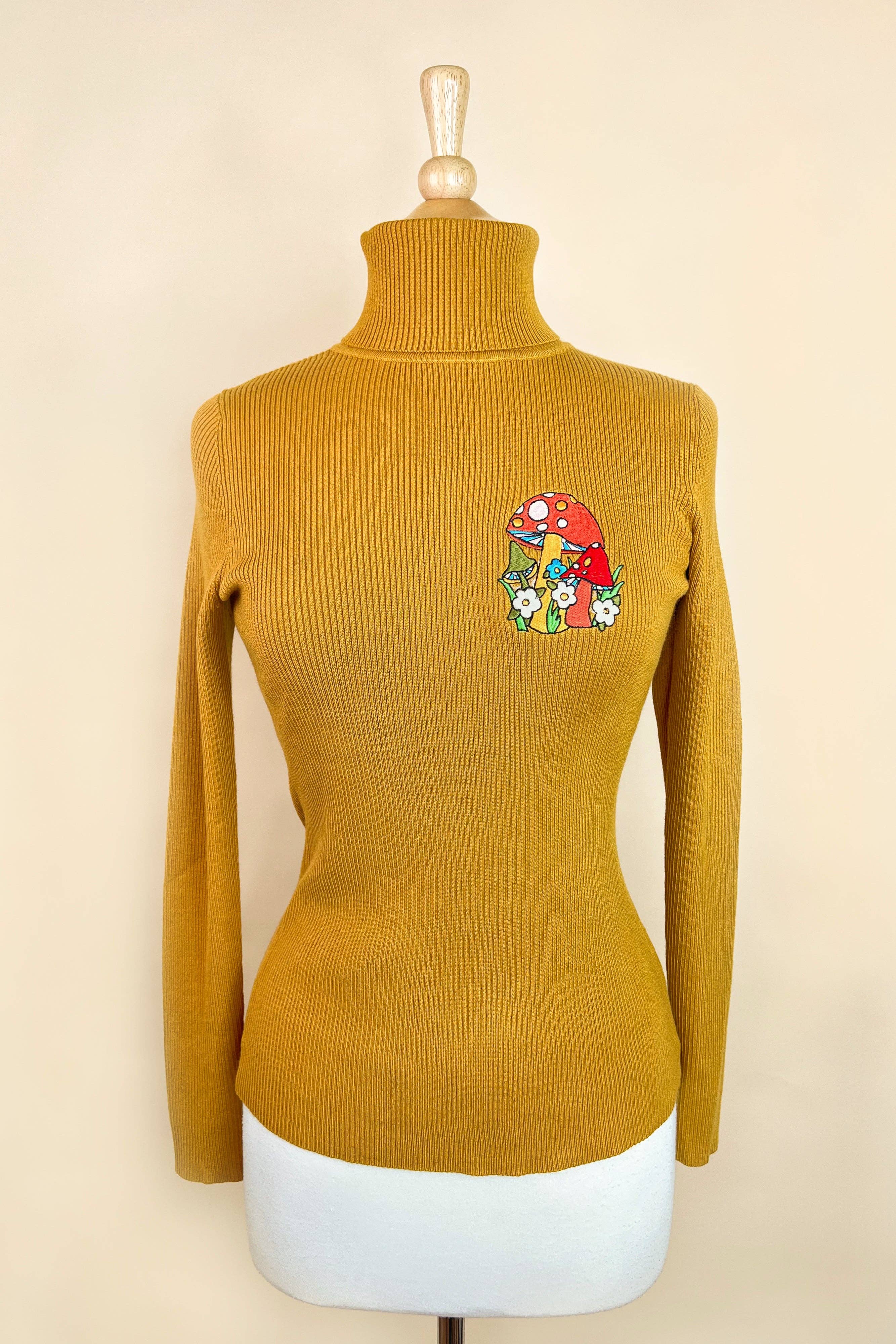 Mischief Made – Pulôver - Mulher por atacado – Camisola Gola Mostarda Gola8