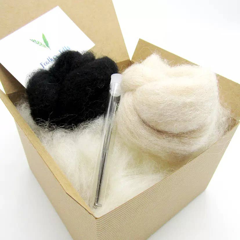 Feather Felts - Wholesale Craft Sewing Kit - Saddleback Pig - Needle Felting Kit2