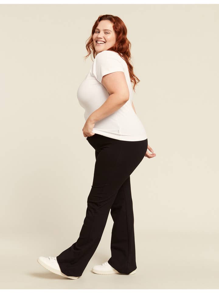 Black Motivate High Waist Flare Pant for wholesale on Faire