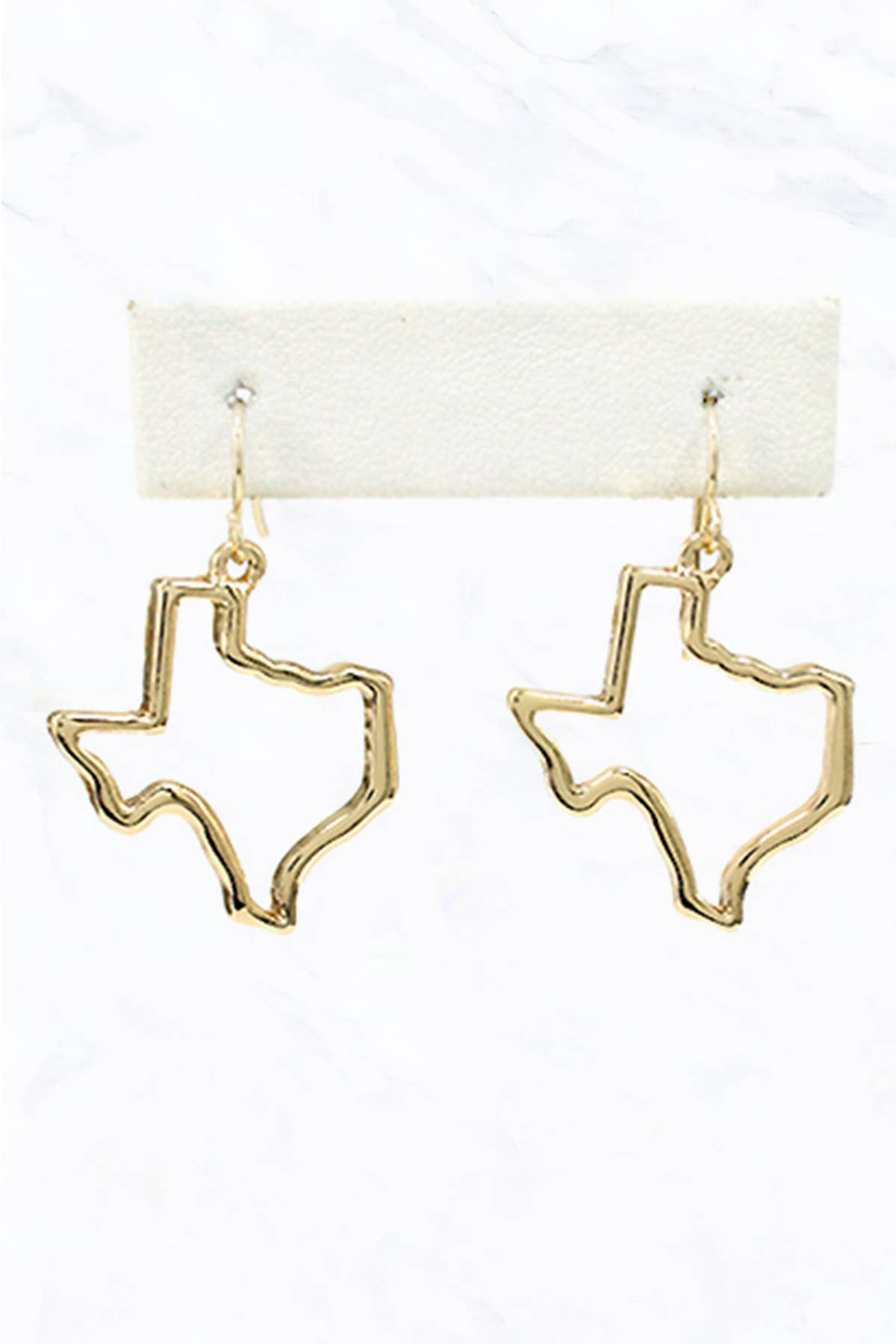Suzie Q USA - Wholesale Dangle Earrings - Cut-Out Texas Map Metal Earrings1