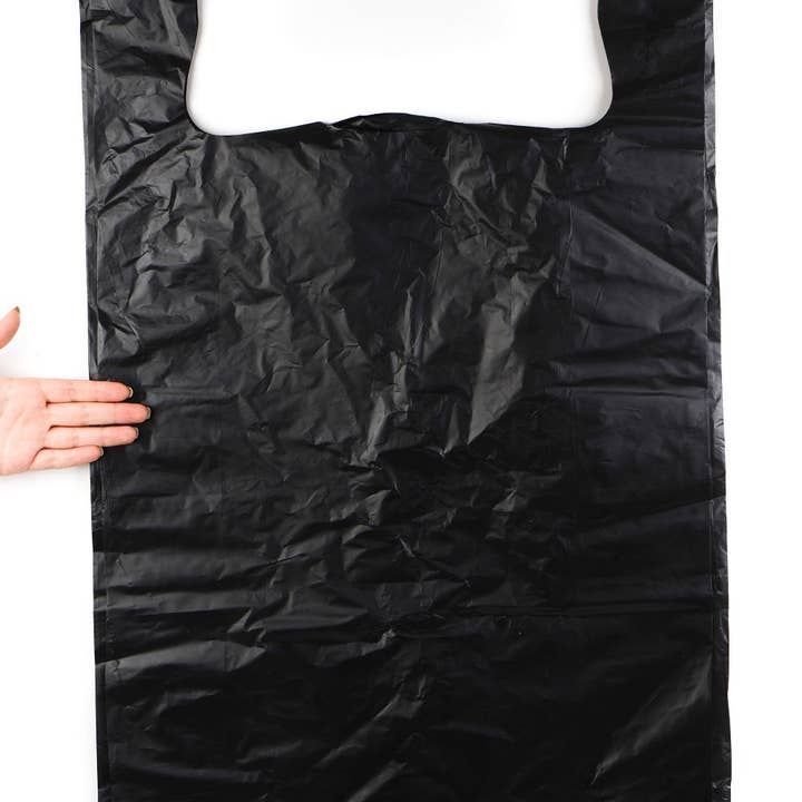 EcoQuality - Wholesale Grocery/Shopping Bag - Plastic Black Jumbo Shopping Bags, Grocery Bags, Poly Bags