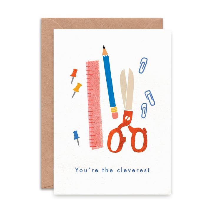 Tarjeta de felicitación «Eres el más inteligente» para graduación y bien hecha para venta al por mayor de Emily Nash Illustration Greeting Cards