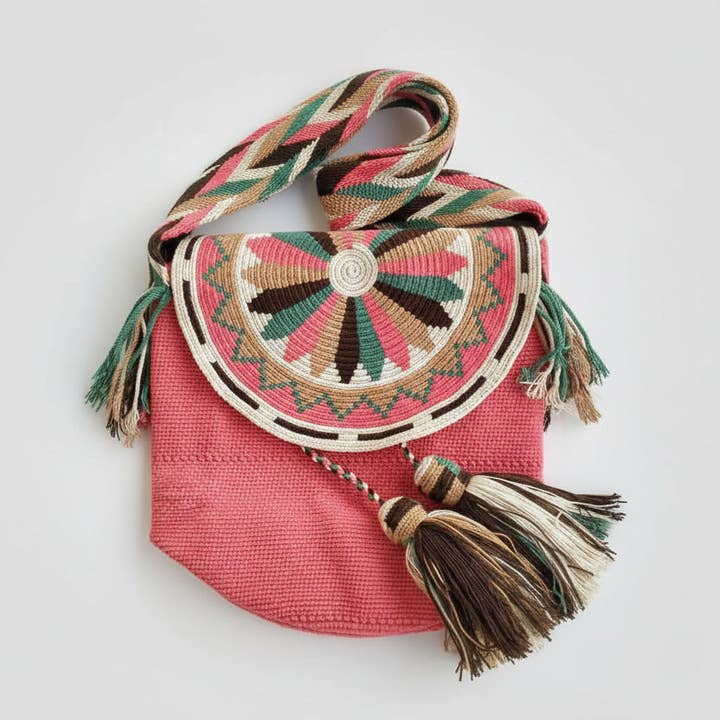 Colorful 4U – wholesale Axelväska - Dam – Färgglada virkade väskor med lock1