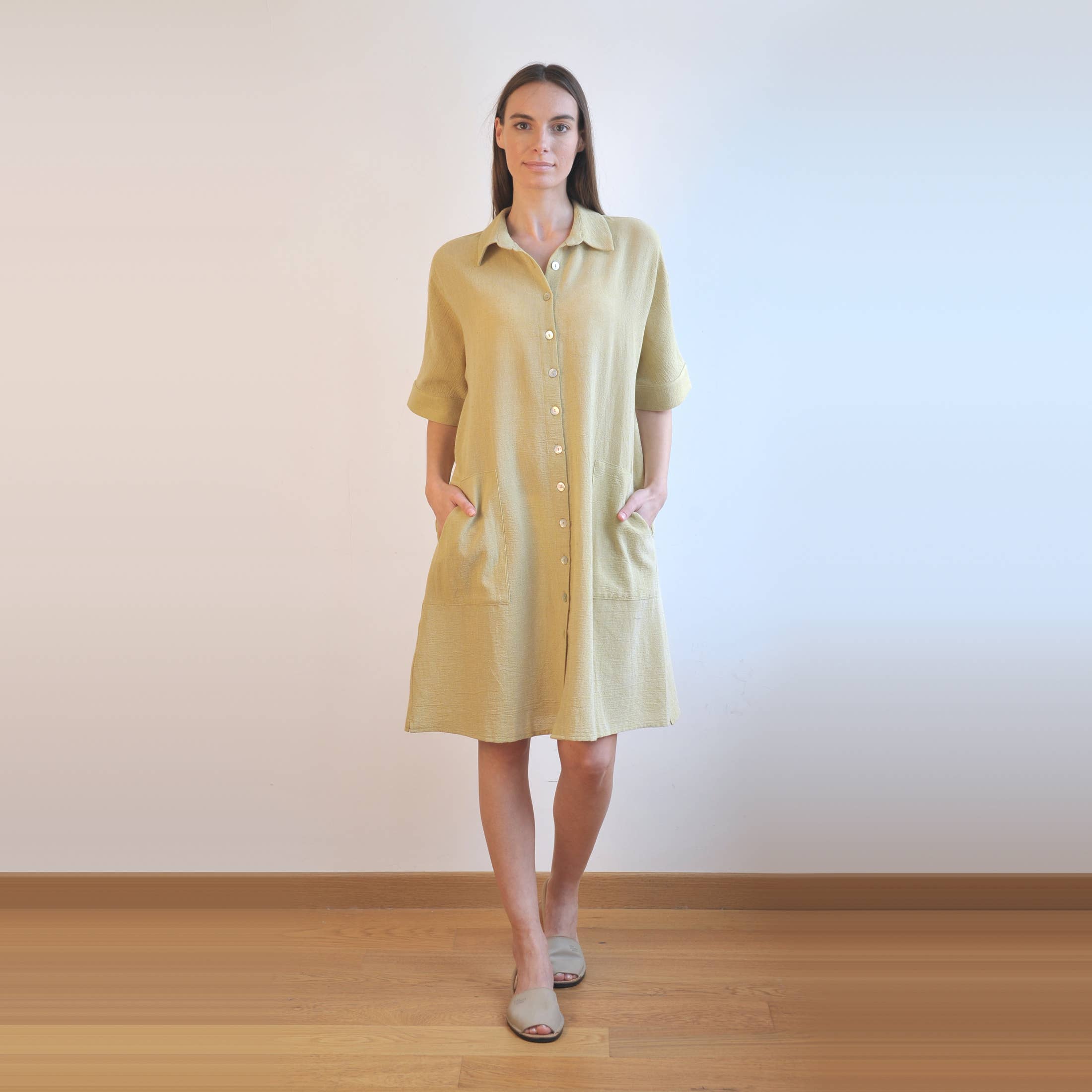 loom.ist – Vestido - Mulher por atacado – Vestido Camisa Mini Sile14