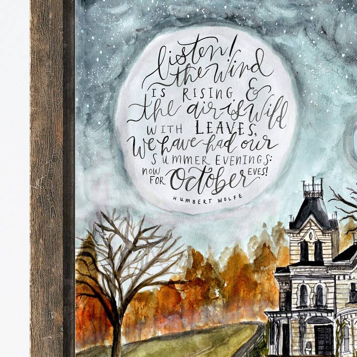 Fox and Wild - Wholesale Art Print - Halloween Haunted House Print2