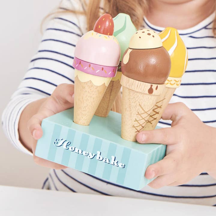 Le Toy Van, Inc. - Wholesale Toy Set - Kids - Wooden Ice Cream Cones Set4