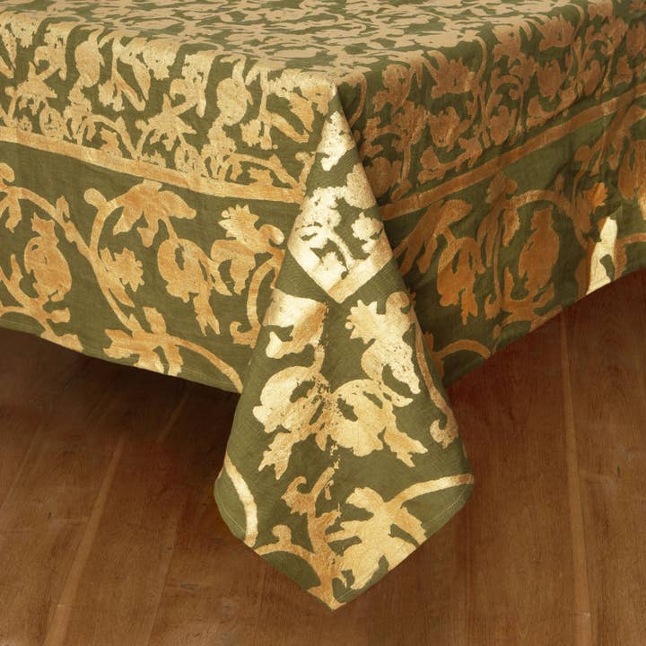Couleur Nature - Wholesale Tablecloth - Saint-Rémy d'Or et Vert Tablecloth