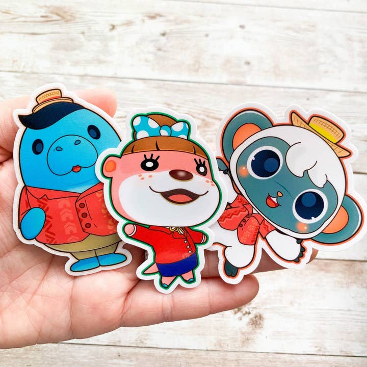 Paradise Vacation Klistermärkespaket Animal Crossing Vinylklistermärke / New Horizons / ACNH / Vattentät för wholesale av Trash Goblin