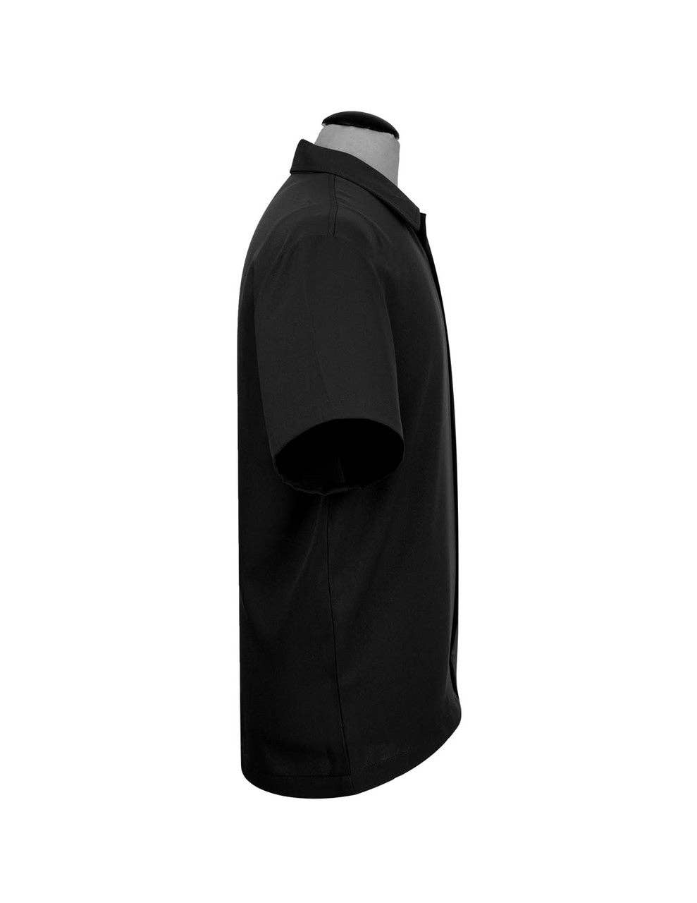 Steady Clothing - Vente Chemise à col boutonné – homme - Chemise de bowling PopCheck Blank en noir1