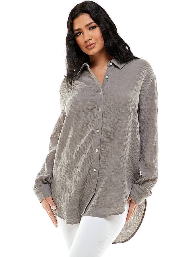 Veracci - Wholesale Buttoned-down shirt – Women's - Double Gauze Weekend Button-Down Shirt14