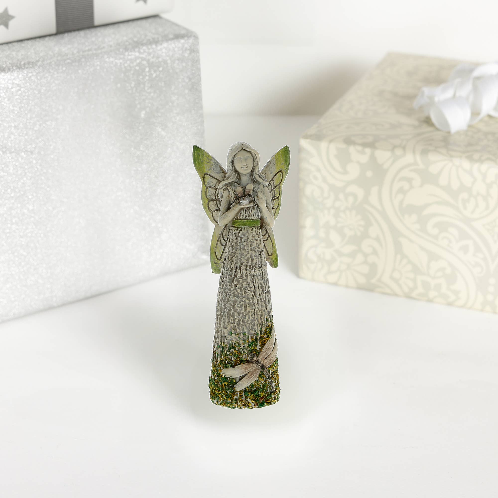 Pavilion - Wholesale Sculpture - Dragonfly - 4.5" Angel holding a Dragonfly3