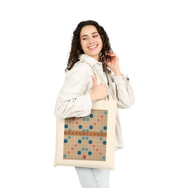 Faithful Board Game Tote - Scripture Scrabble Design for wholesale by The Fashioned Label