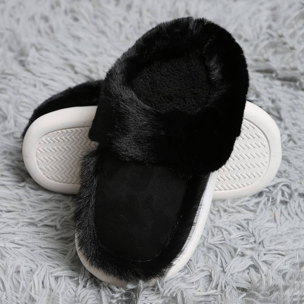Sensibling Corp. – Engroshandel Slippers - Dame – Faux ruskind bløde indendørs gulvtøfler5