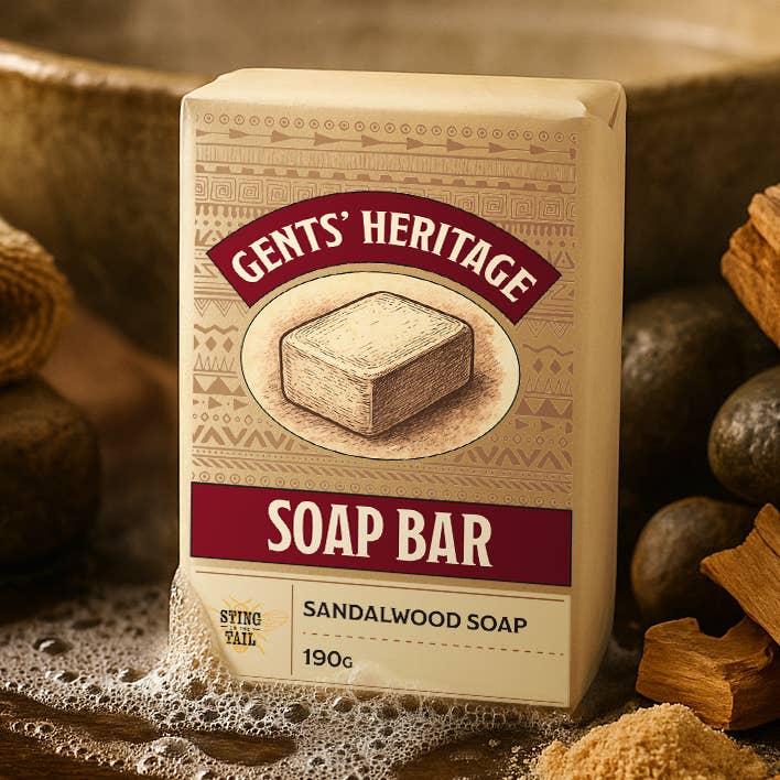Gents' Heritage Soap Bar 190g for wholesale by Sting in the Tail Ltd
