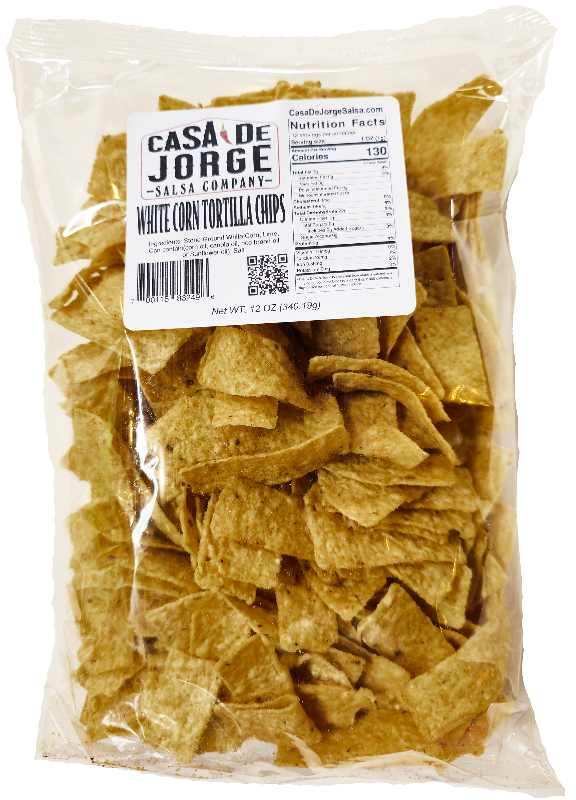 Casa De Jorge Salsa - Wholesale Chips - White Corn Tortilla Chips0