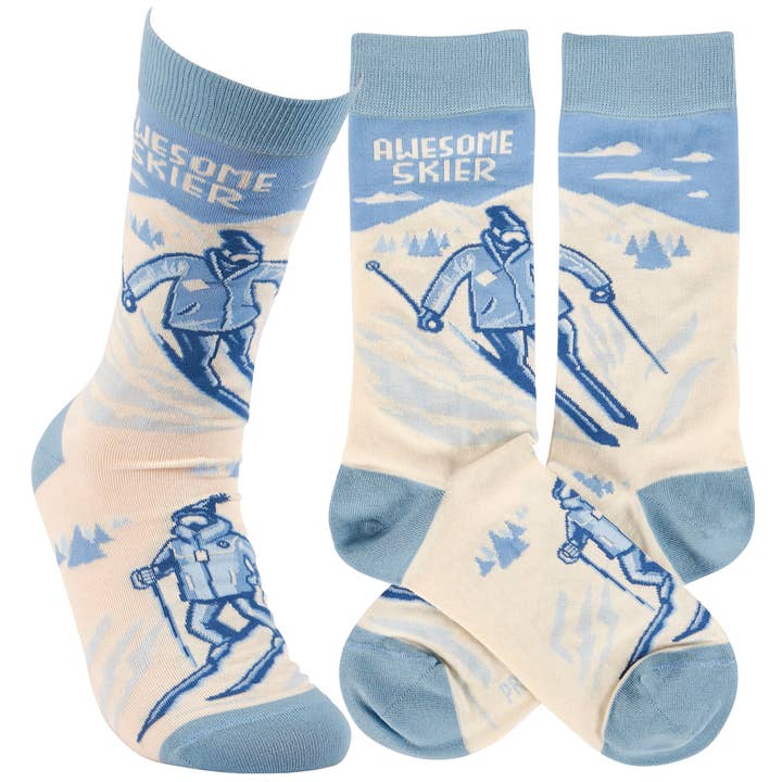 Primitives by Kathy - Wholesale Socks - Unisex - Awesome Skier Socks
