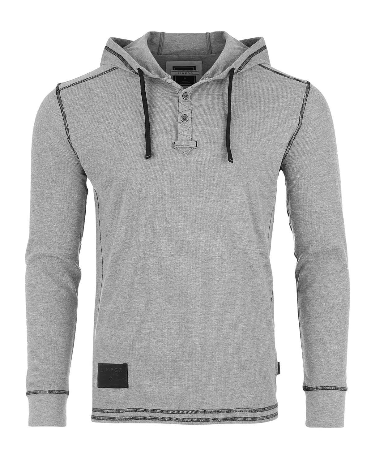 ZIMEGO - Wholesale Hoodie - Men's - Men's Casual Basic Long Sleeve Thermal Hoodie - On Sale1