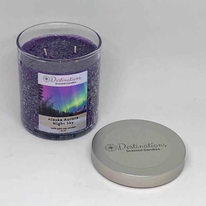 REMOVED BRAND - Wholesale Jar/Filled Candle - 10 oz Alaska Aurora Night Sky scents candle