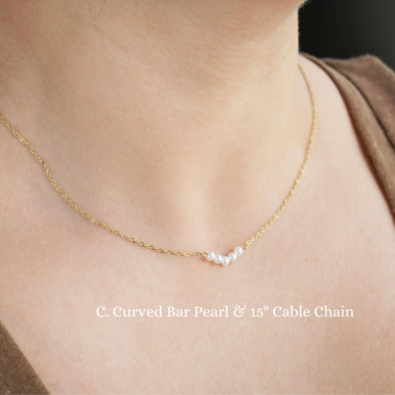 Blueyejewelry - Wholesale Beaded/Pearl Necklace - Gold Pearl Chain Necklaces - Waterproof Assorted Peal Chains5