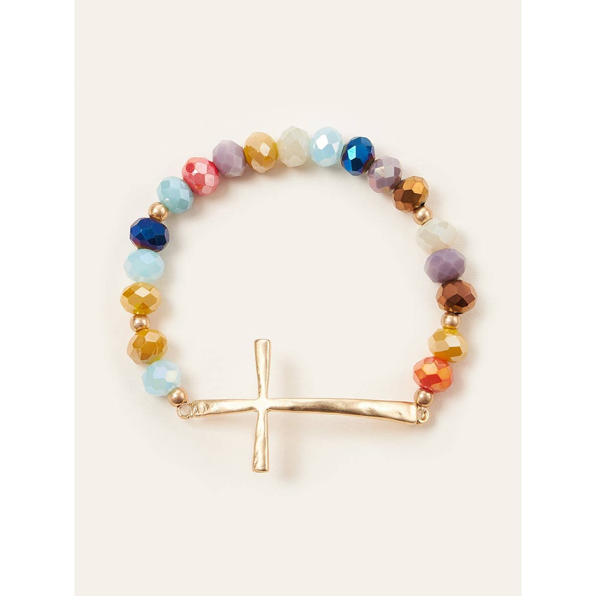 Love and Repeat - Vente Bracelet de perles - Bracelet de perles en cristal croix martelée mixte11
