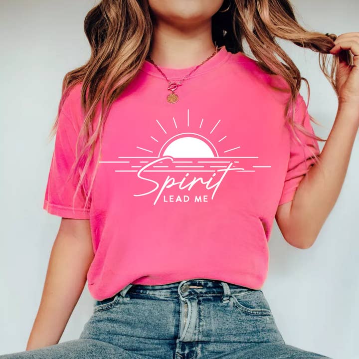 TEELUX - Wholesale Sublimation Transfer - (shirt not included) Spirit Lead Me - in WHITE - Screen print Transfer2