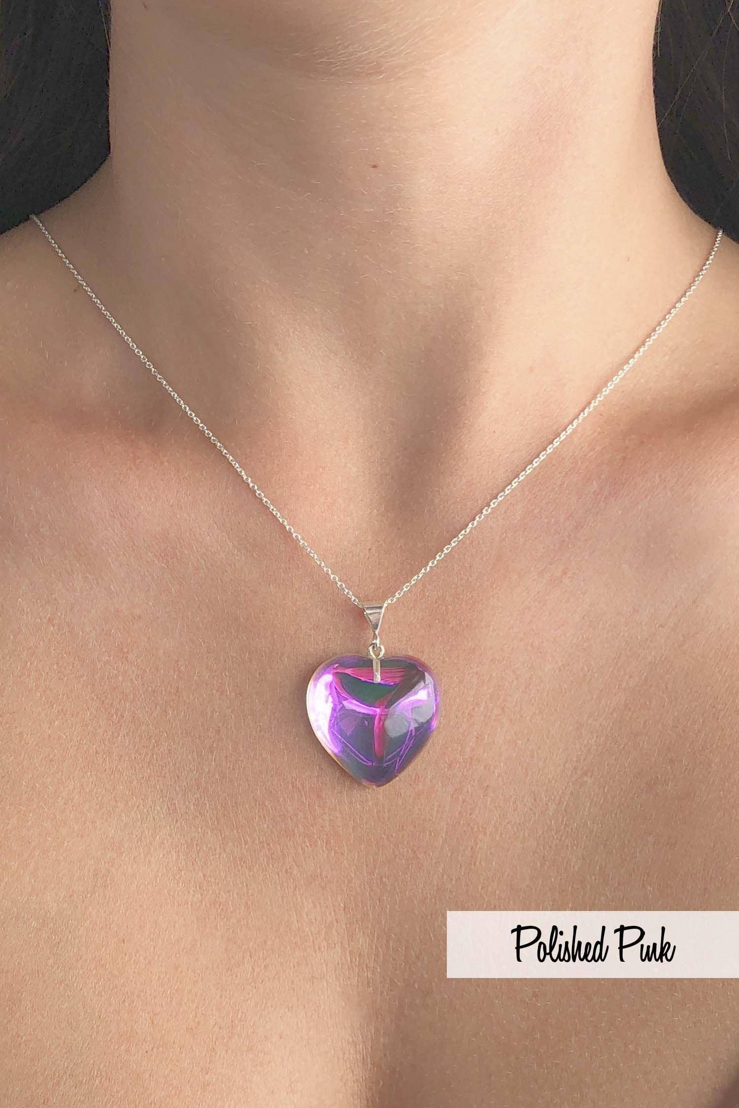 LeightWorks - Aurora Crystal Jewelry - Wholesale Pendant/Charm Necklace - Large Heart Pendant9