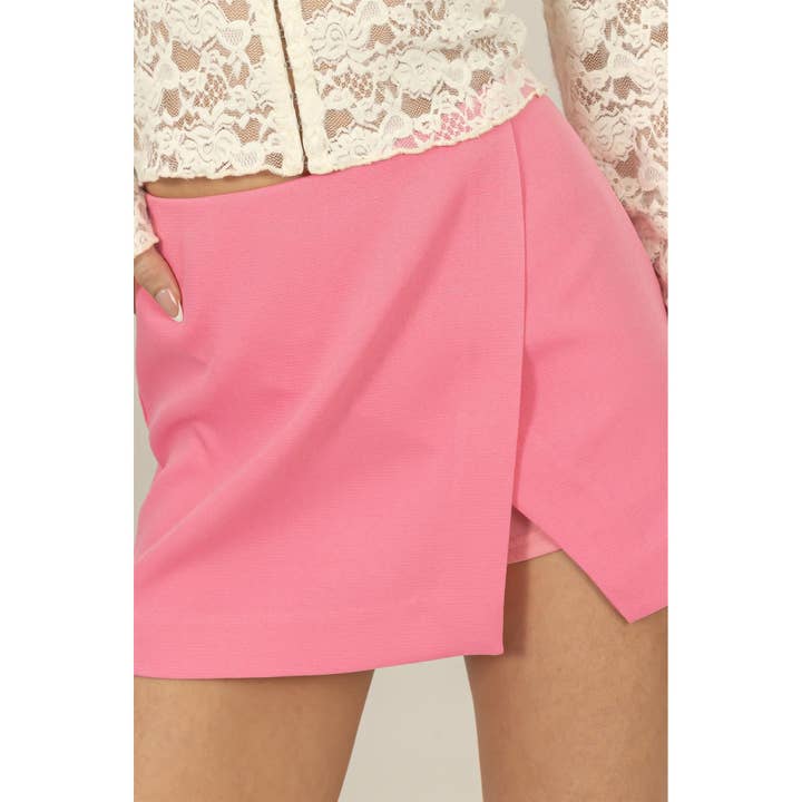 HYFVE - Wholesale Skort - Women's - HF24E523-ASYMMETRICAL WRAP MINI SKORT