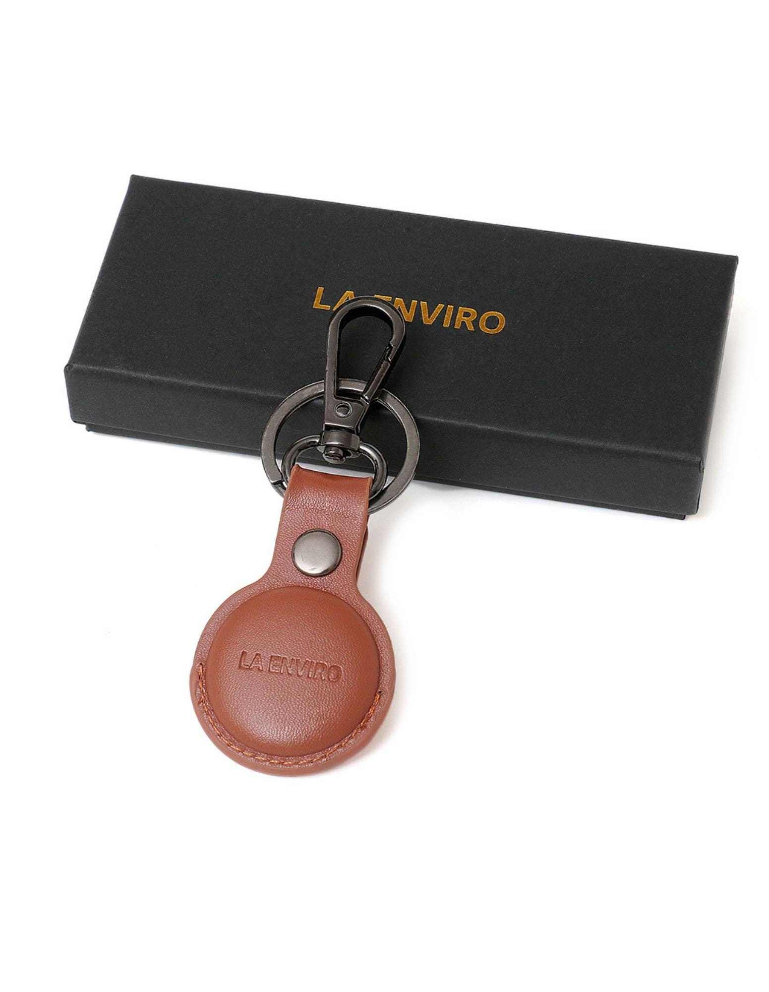 LA ENVIRO – wholesale Nyckelring - Unisex – TILBA AIRTAG VEGAN LÄDER NYCKELRING X 2 I TAN7