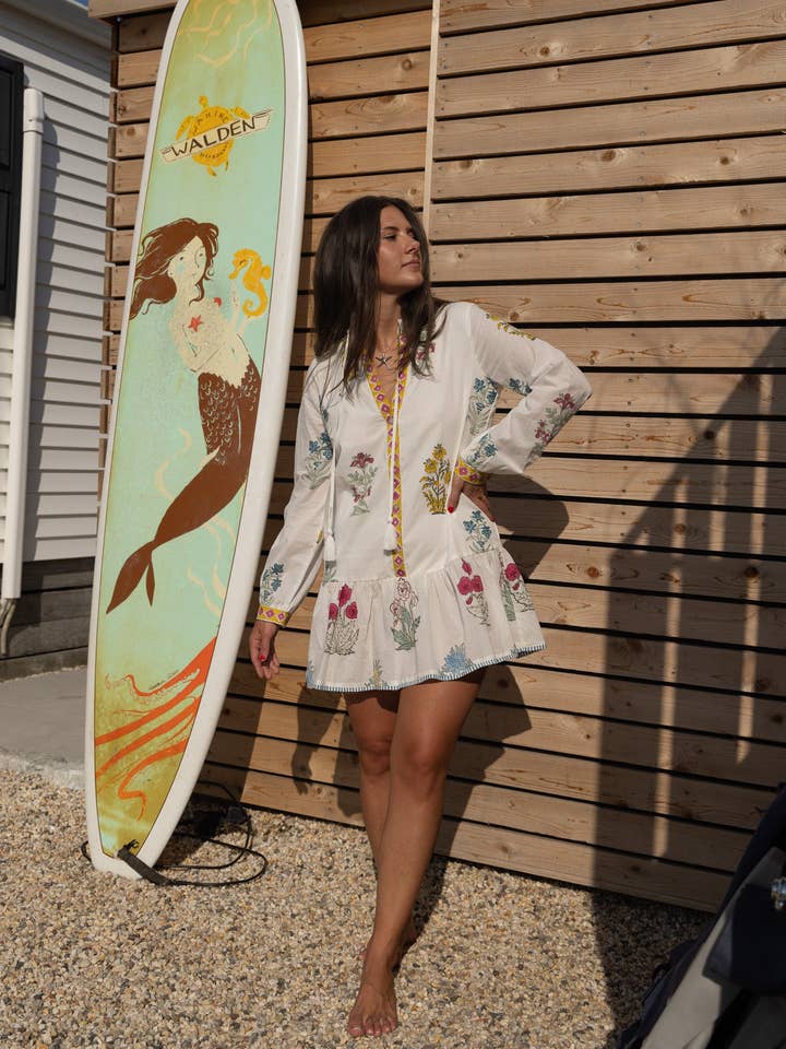 Carrie Dress in Mixed Print Floral for wholesale by NIBI MTK