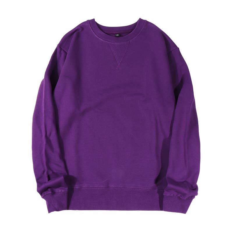 Rosa Clothing - Wholesale Sweatshirt - Women's - Athleisure loose fit plain cotton crewneck Sweatshirt7