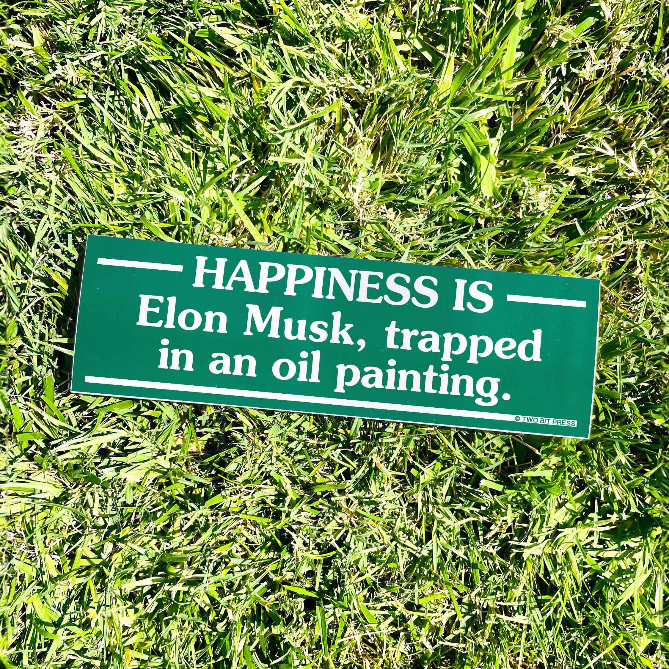 Two Bit Press - Wholesale Sticker - Elon in an Oil Painting Bumper Sticker - Vintage Style1