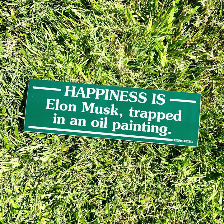 Two Bit Press - Wholesale Sticker - Elon in an Oil Painting Bumper Sticker - Vintage Style1
