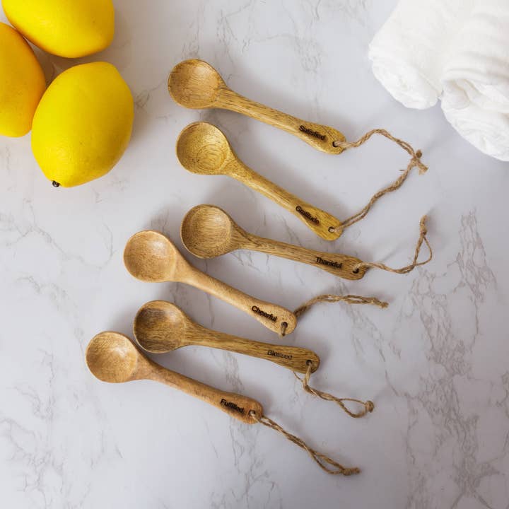 Audrey's Home & Gift - Wholesale Kitchen Spoon - Spoons - Inspirational Words (Pk/06 Ast)