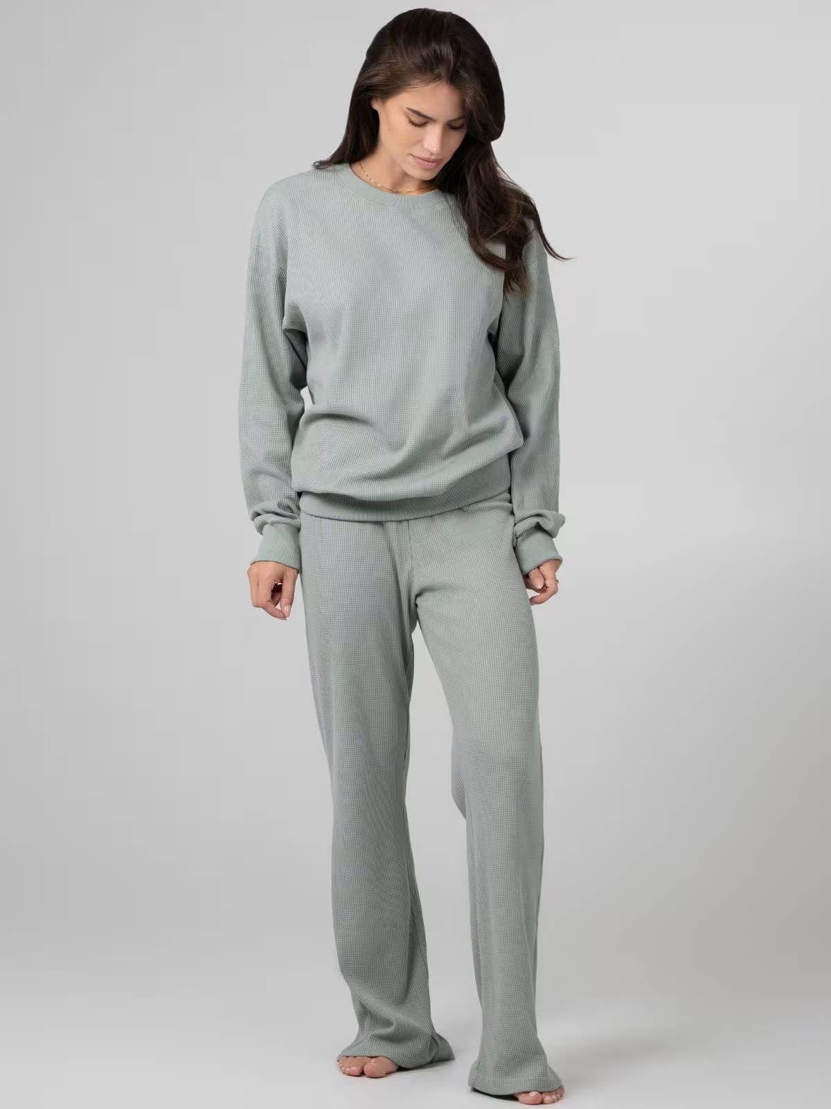 ElevateWell – wholesale Lounge set – Women's – Fashion Casual Solid Color Two-Piece Set17