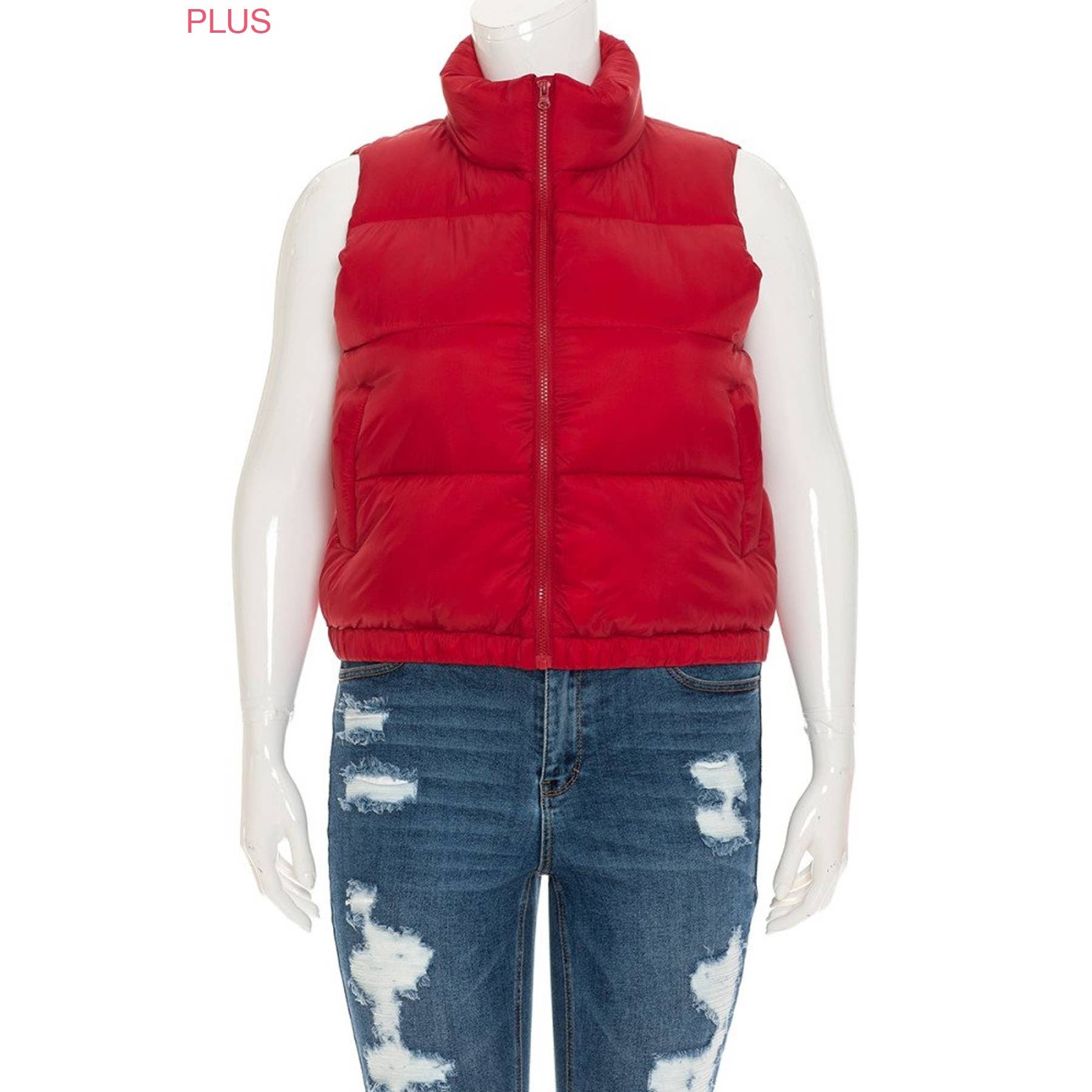 ITSSY - Wholesale Outerwear Vest - Women's - PLUS PUFFER PADDING VEST5