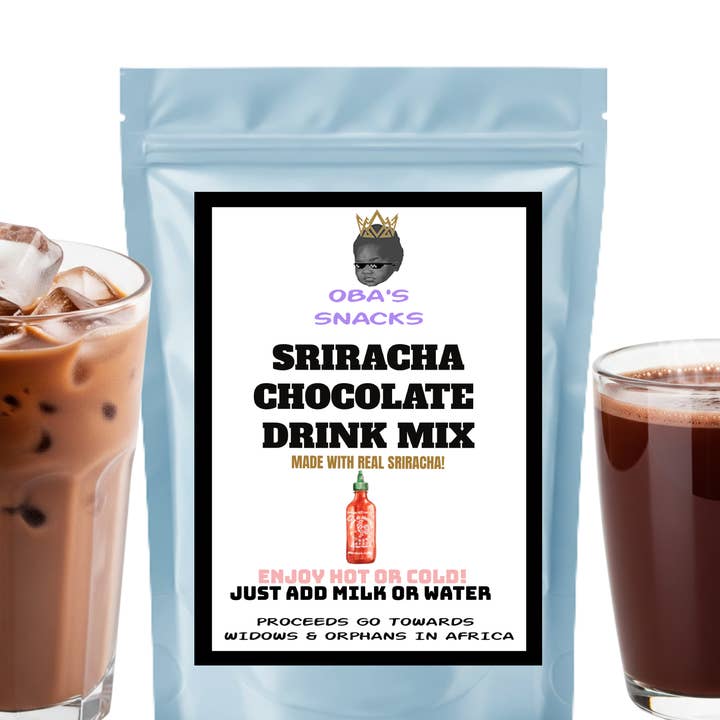Premium Chokoladedrikblanding - Sriracha VEGAN for engroshandel hos Oba's Snacks
