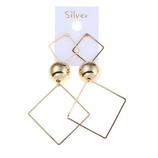 Atlas Fashion - Wholesale Dangle Earrings - Korean Style Square Drop Earring