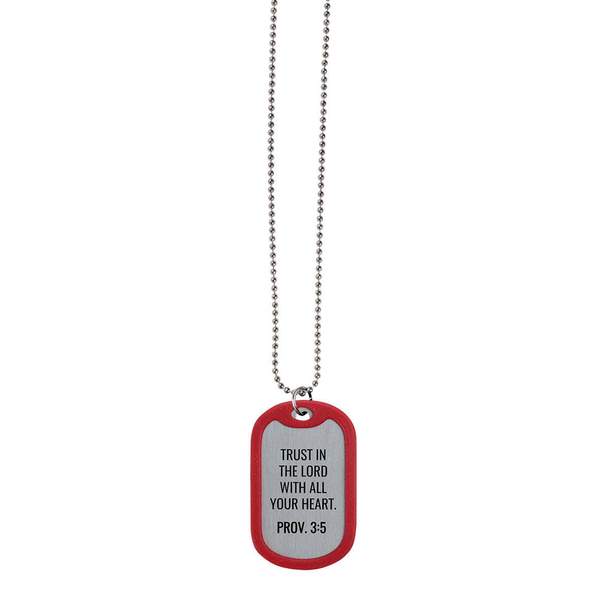 Red White Blue Faith Gear Dogtag Necklace In God We Trust for wholesale on Faire3